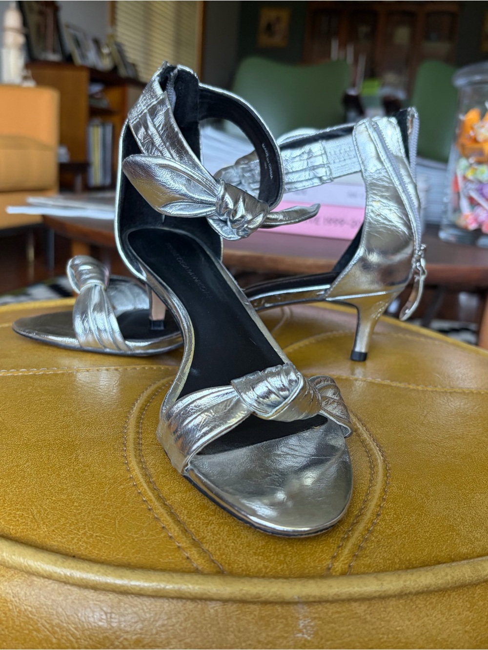 Silver Knot-Accent Rebecca Minkoff Women's Dress Sandals